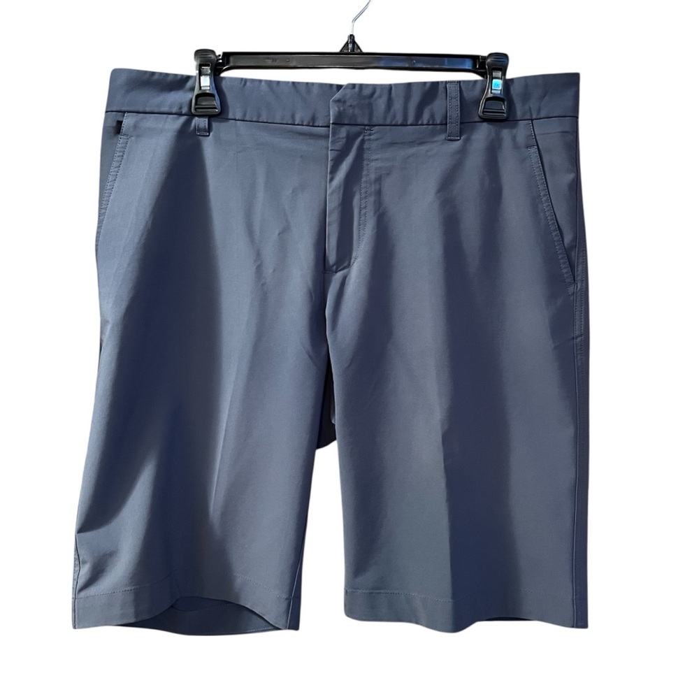 J.Lindeberg Slate Blue Flat Front Golf Shorts Size 33 Preppy Athletic 11” inseam